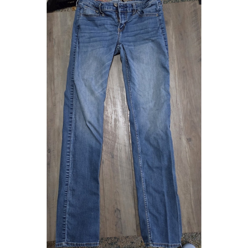 Hollister Skinny Medium Wash Blue Denim Jeans Women Size 29×34